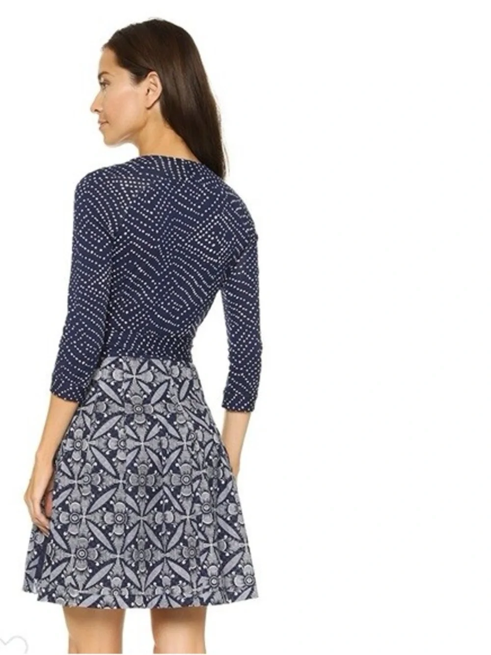 Diane Von Furstenberg Jewel Polka Dot Floral Wrap Dress Size 2